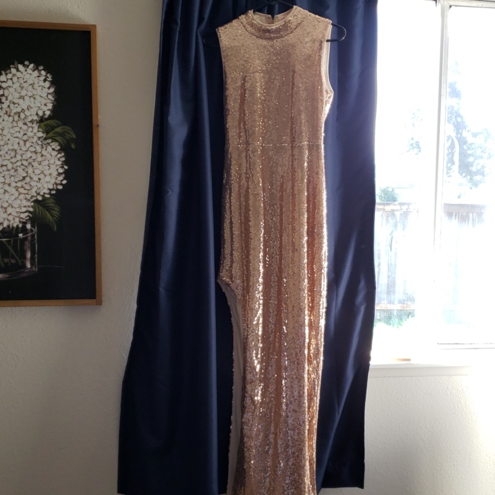 Gold Sequin Dress